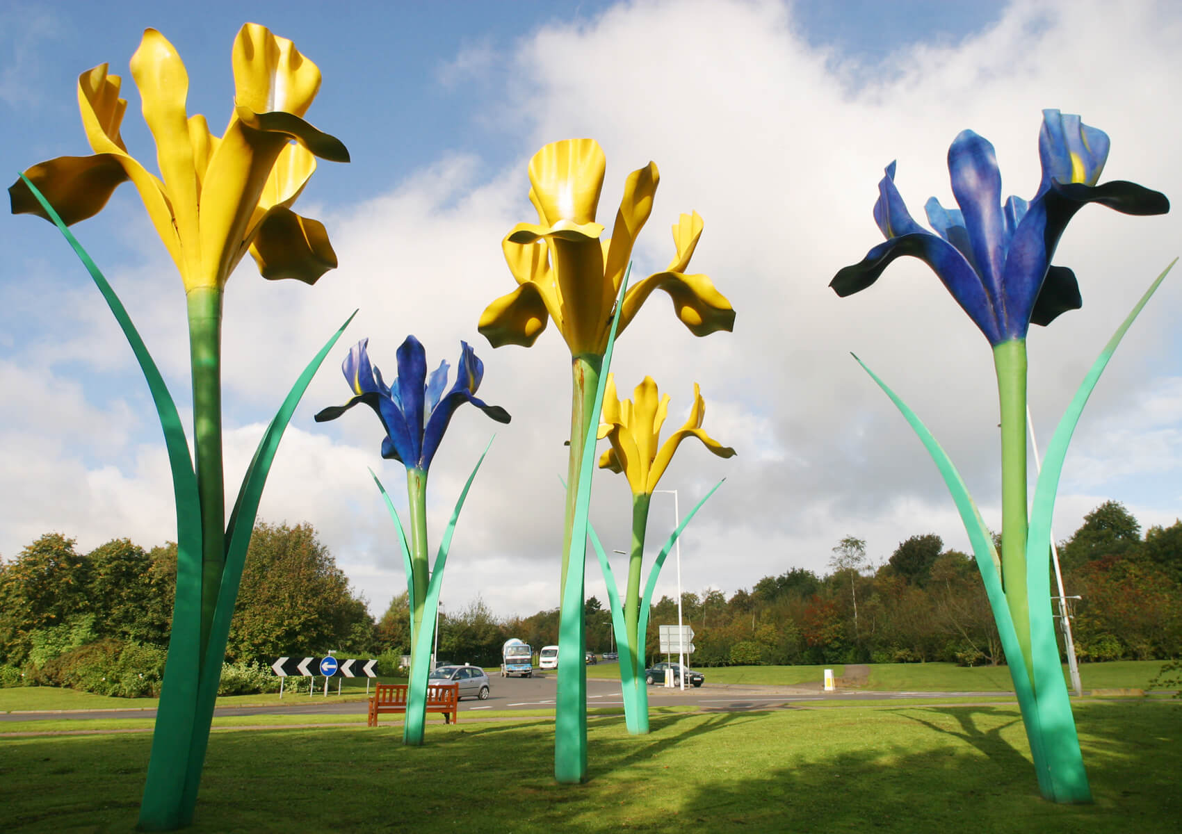 Iris sculptures in Glenrothes