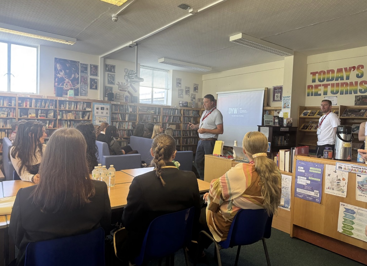 Pupils watch a presentation about becoming a DYW Ambassador